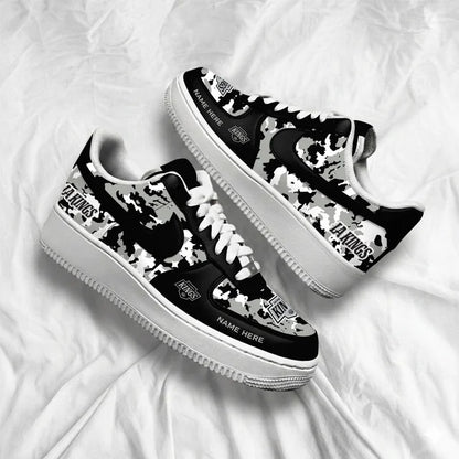 [SUPER SALE] NEW CUSTOMIZED NHL16 LAK LOS ANGELES KINGS AF1 SHOES