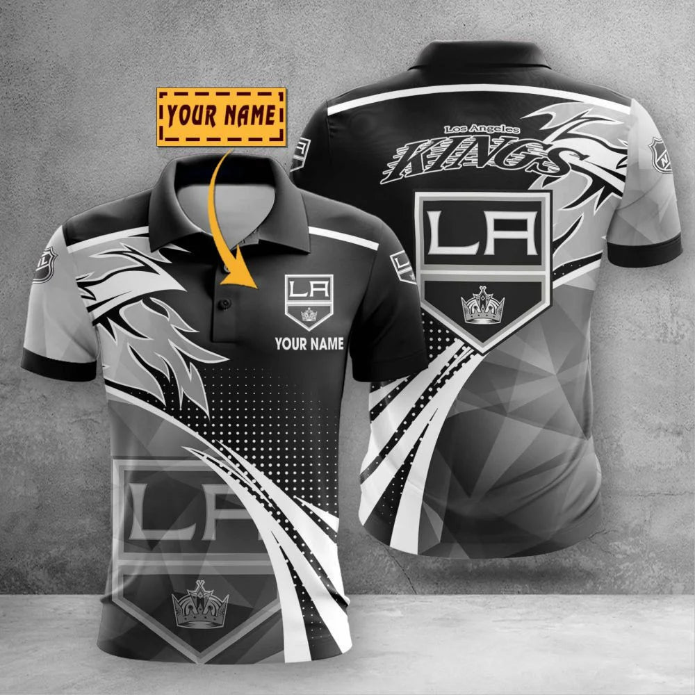 LIMITED EDITION - NEW CUSTOMIZED NHL16 LAK LOS ANGELES KINGS POLO SHIRT, ZIP POLO SHIRT & T-SHIRTS