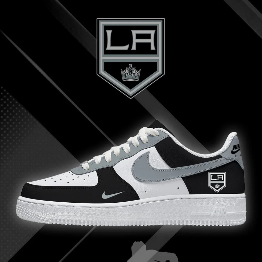 LIMITED EDITION - NEW CUSTOMIZED NHL16 LAK LOS ANGELES KINGS AF1 SHOES