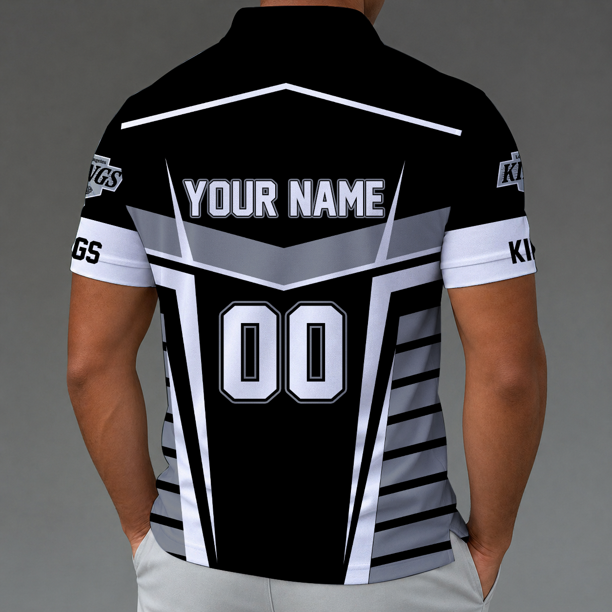 LIMITED EDITION - NEW CUSTOMIZED NHL16 LAK LOS ANGELES KINGS POLO SHIRT