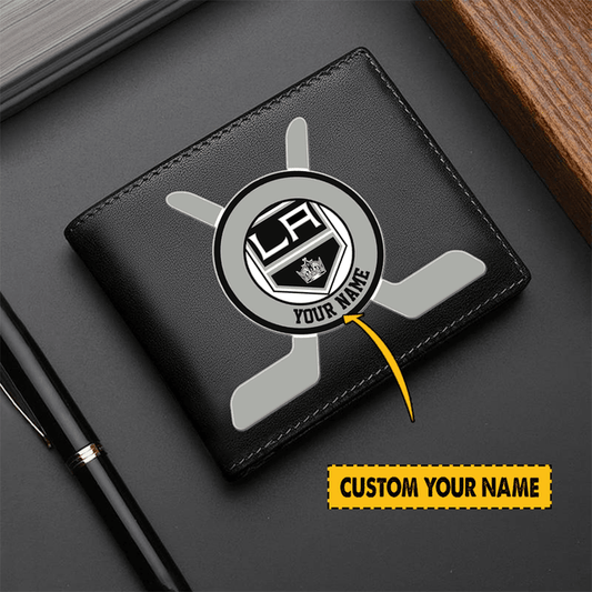 LIMITED EDITION - NEW CUSTOMIZED NHL16 LAK LOS ANGELES KINGS LEATHER WALLET