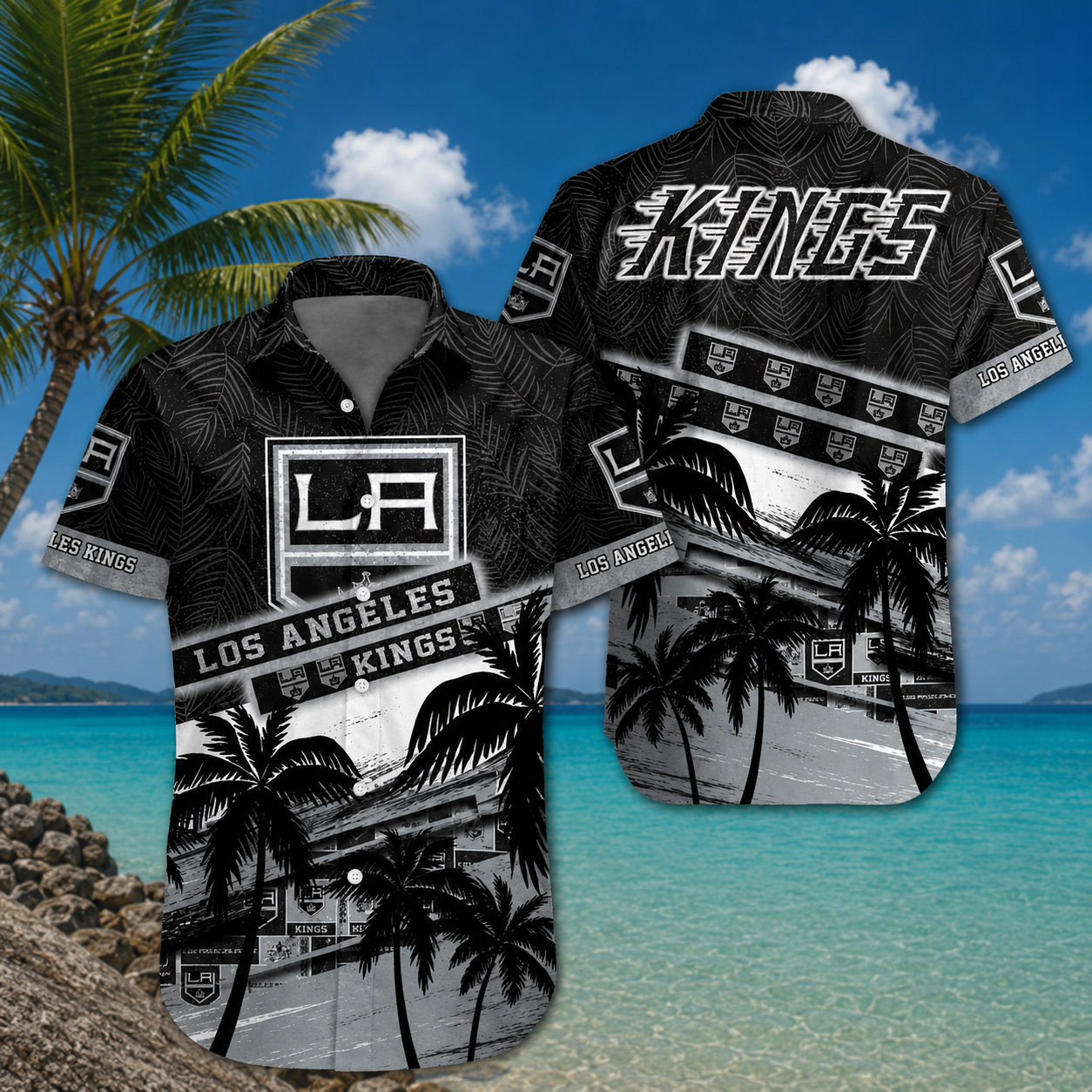 LIMITED EDITION - NEW CUSTOMIZED NHL16 LAK LOS ANGELES KINGS UNISEX HAWAIIAN SHIRT