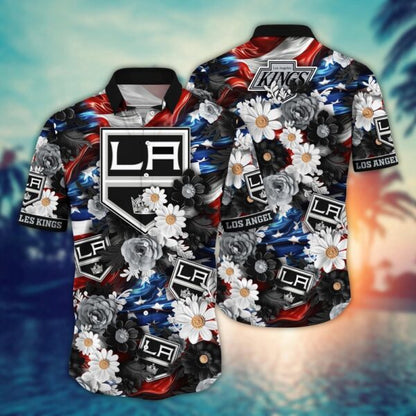 VIRAL EDITION - NEW CUSTOMIZED NHL16 LAK LOS ANGELES KINGS INDEPENDENCE DAY UNISEX HAWAIIAN SHIRT