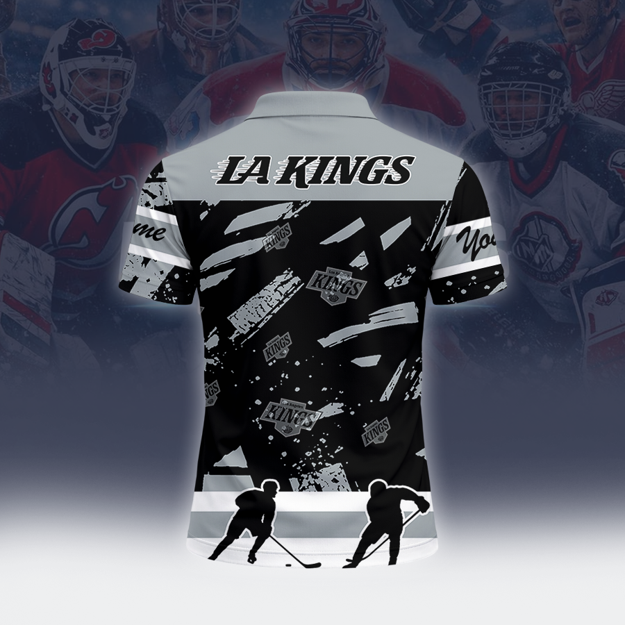 [SUPER SALE] NEW CUSTOMIZED NHL16 LAK LOS ANGELES KINGS POLO SHIRT
