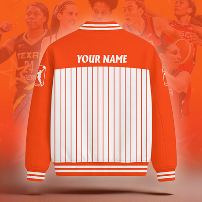 [FAN FAVORITE] NEW CUSTOMIZED WNBA16 WOMEN'S NATIONAL BASKETBALL ASSOCIATION BASEBALL JACKET