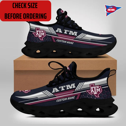 ELITE EDITION - NEW CUSTOMIZED NCAA FBS16 TAA TEXAS A&M AGGIES CLUNKY SNEAKERS