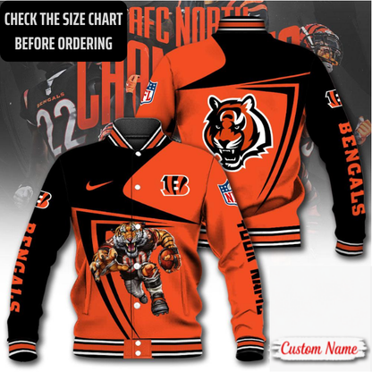 EXCLUSIVE EDITION - NEW CUSTOMIZED NFL16 CCB CINCINNATI BENGALS SATIN VARSITY & BASEBALL JACKET