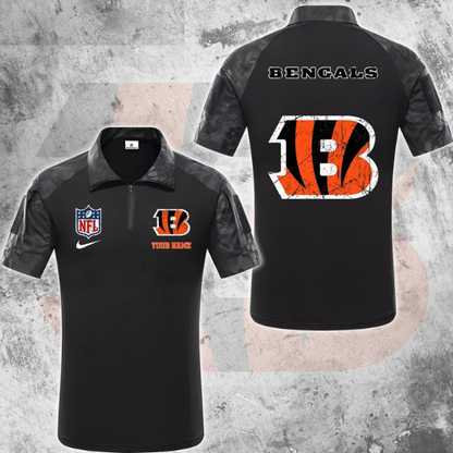 ELITE EDITION - NEW CUSTOMIZED NFL16 CCB CINCINNATI BENGALS POLO SHIRT, ZIP POLO SHIRT & T-SHIRTS