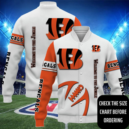 ELITE EDITION - NEW CUSTOMIZED NFL16 CCB CINCINNATI BENGALS SATIN VARSITY & BASEBALL JACKET
