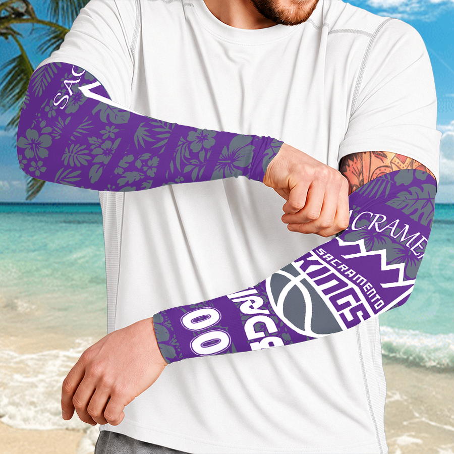[HOT DEAL] NEW CUSTOMIZED NBA16 SKI SACRAMENTO KINGS SUN ARM SLEEVES