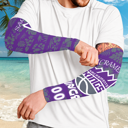 [HOT DEAL] NEW CUSTOMIZED NBA16 SKI SACRAMENTO KINGS SUN ARM SLEEVES