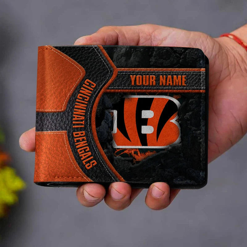 VIRAL EDITION - NEW CUSTOMIZED NFL16 CCB CINCINNATI BENGALS LEATHER WALLET