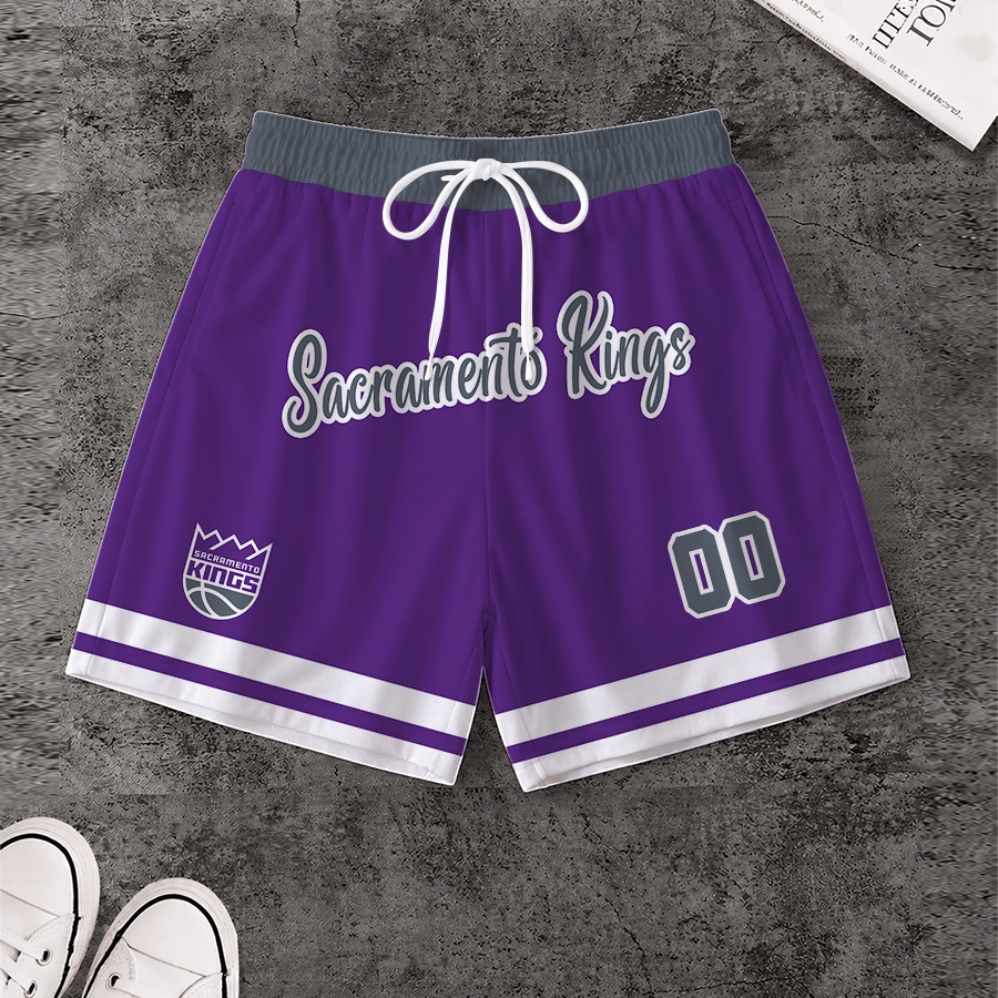 LIMITED EDITION - NEW CUSTOMIZED NBA16 SKI SACRAMENTO KINGS SHORT PANTS