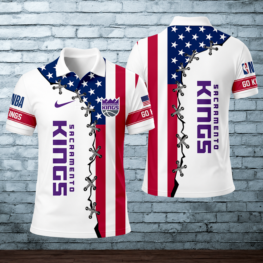 LIMITED EDITION - NEW CUSTOMIZED NBA16 SKI SACRAMENTO KINGS POLO SHIRT