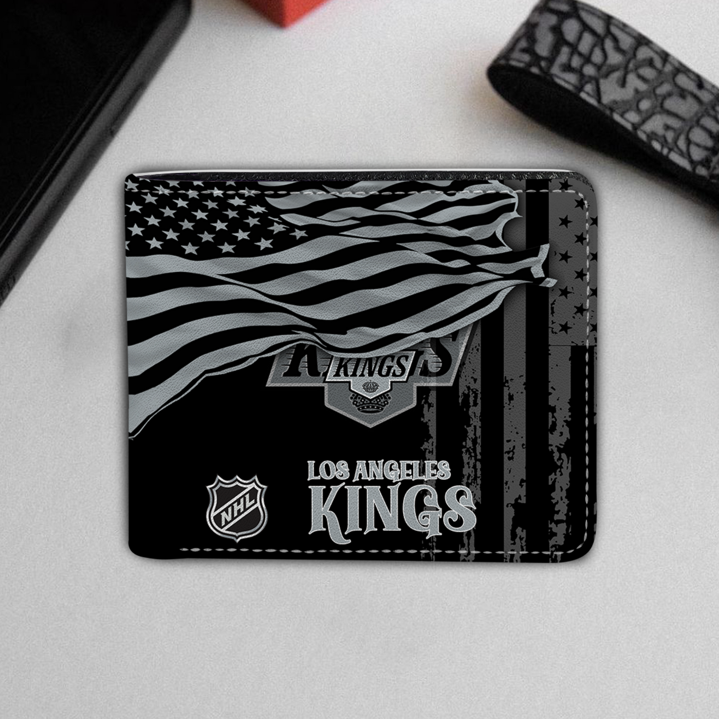 [SUPER SALE ] NEW CUSTOMIZED NHL16 LAK LOS ANGELES KINGS LEATHER WALLET