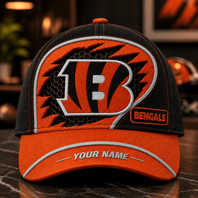 SPECIAL EDITION - NEW CUSTOMIZED NFL16 CCB CINCINNATI BENGALS CLASSIC CAP