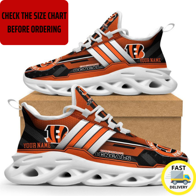 EXCLUSIVE EDITION - NEW CUSTOMIZED NFL16 CCB CINCINNATI BENGALS MAX SOUL SHOES
