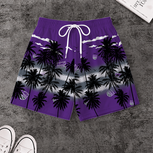 LIMITED EDITION - NEW CUSTOMIZED NBA16 SKI SACRAMENTO KINGS SHORT PANTS