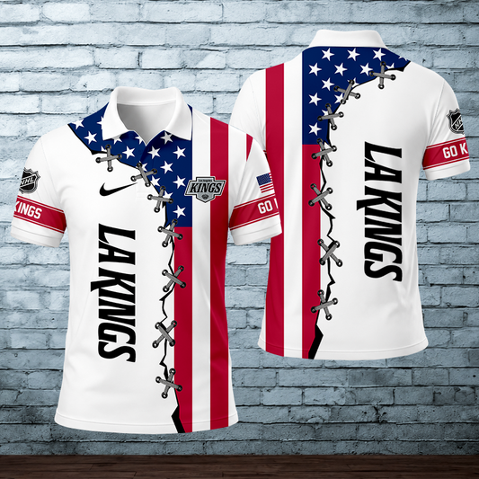 LIMITED EDITION - NEW CUSTOMIZED NHL16 LAK LOS ANGELES KINGS POLO SHIRT