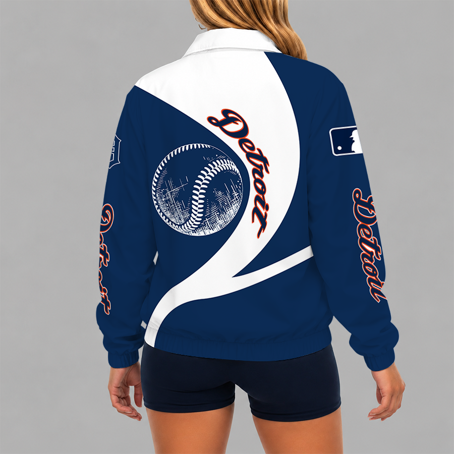 [FLASH SALE] NEW CUSTOMIZED MLB16 DTS DETROIT TIGERS V-NECK ZIPPER SWEATSHIRT JACKET