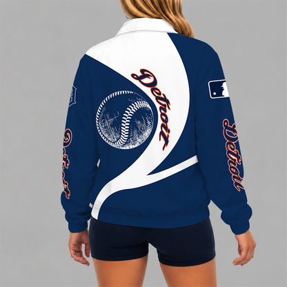 [FLASH SALE] NEW CUSTOMIZED MLB16 DTS DETROIT TIGERS V-NECK ZIPPER SWEATSHIRT JACKET