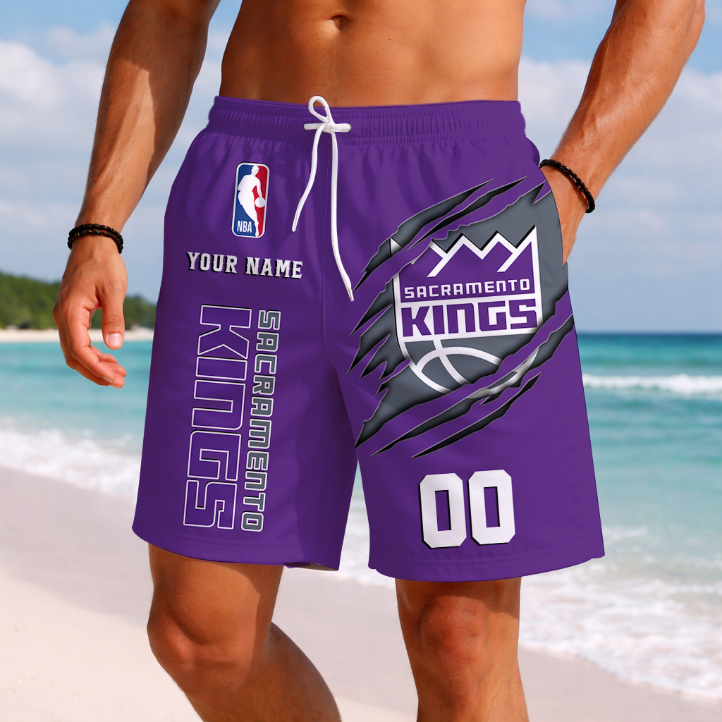 LIMITED EDITION - NEW CUSTOMIZED NBA16 SKI SACRAMENTO KINGS SHORT PANTS