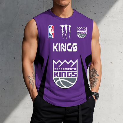 LIMITED EDITION - NEW CUSTOMIZED NBA16 SKI SACRAMENTO KINGS MEN'S GYM SHIRT