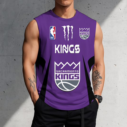 LIMITED EDITION - NEW CUSTOMIZED NBA16 SKI SACRAMENTO KINGS MEN'S GYM SHIRT