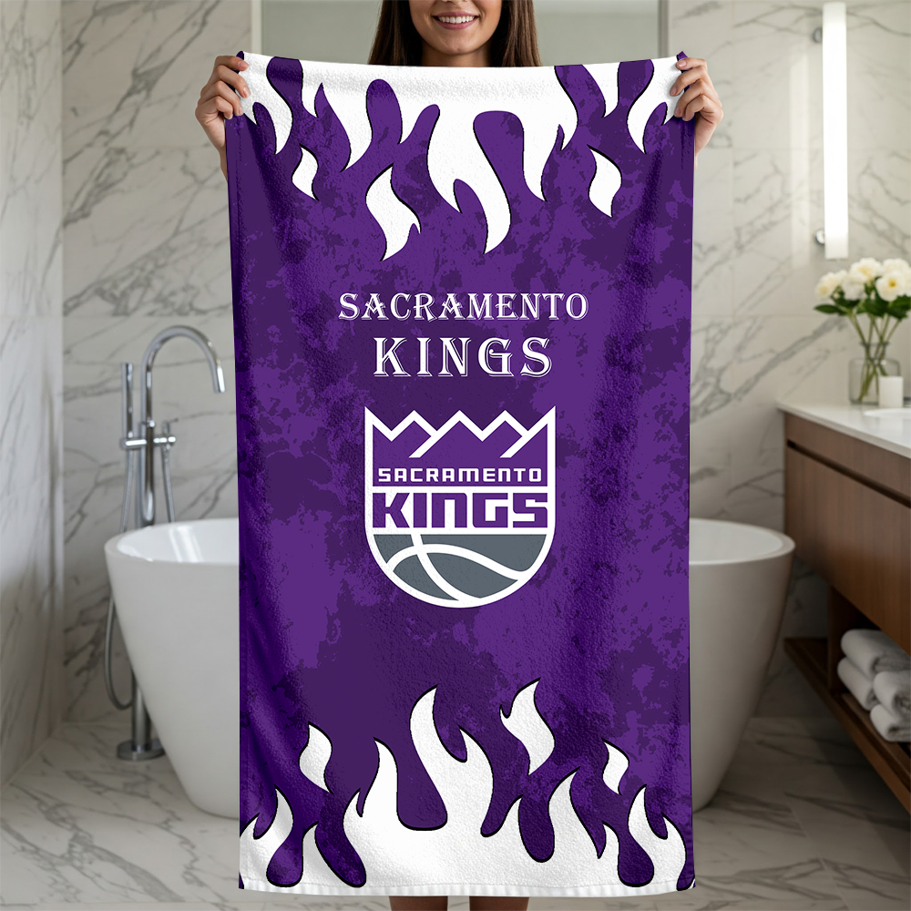 LIMITED EDITION - NEW CUSTOMIZED NBA16 SKI SACRAMENTO KINGS BEACH TOWEL FOR FAN
