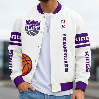 LIMITED EDITION - NEW CUSTOMIZED NBA16 SK SACRAMENTO KINGS BASEBALL JACKET