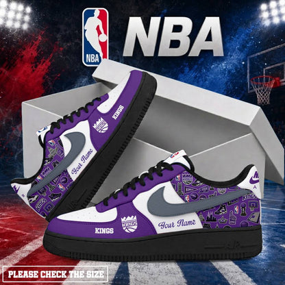 LIMITED EDITION - NEW CUSTOMIZED NBA16 SKI SACRAMENTO KINGS AF1 SHOES