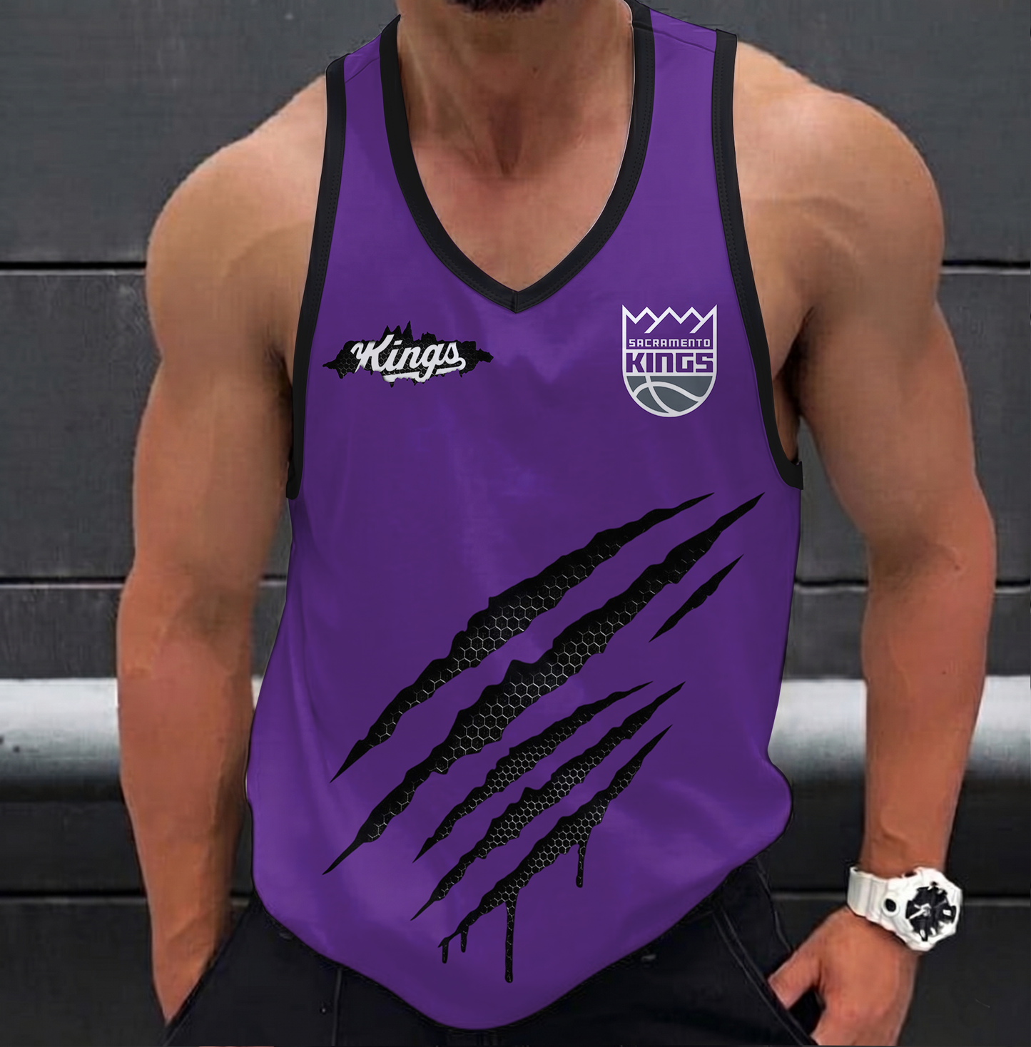 ELITE EDITION - NEW CUSTOMIZED NBA16 SKI SACRAMENTO KINGS UNISEX TANK TOP