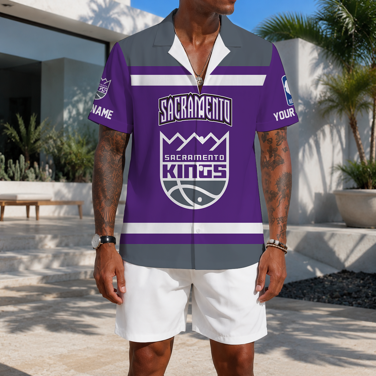 EXCLUSIVE EDITION - NEW CUSTOMIZED NBA16 SKI SACRAMENTO KINGS UNISEX HAWAIIAN SHIRT