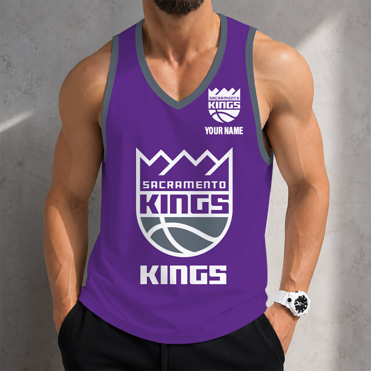 LIMITED EDITION - NEW CUSTOMIZED NBA16 SKI SACRAMENTO KINGS UNISEX TANK TOP