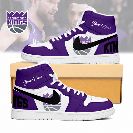LIMITED EDITION - NEW CUSTOMIZED NBA16 SKI SACRAMENTO KINGS AIR JORDAN SNEAKERS