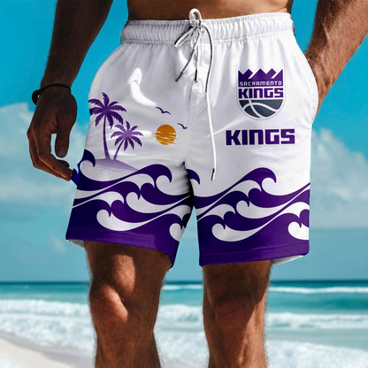 LIMITED EDITION - NEW CUSTOMIZED NBA16 SKI SACRAMENTO KINGS SHORT PANTS