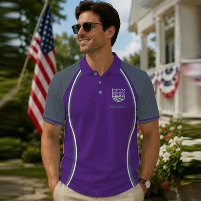 [HOT DEAL] NEW CUSTOMIZED NBA16 SKI SACRAMENTO KINGS POLO SHIRT