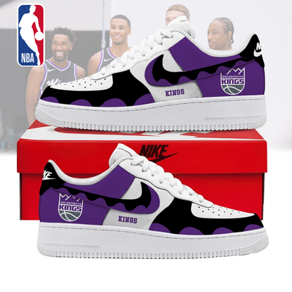 LIMITED EDITION - NEW CUSTOMIZED NBA16 SKI SACRAMENTO KINGS AF1 SNEAKERS