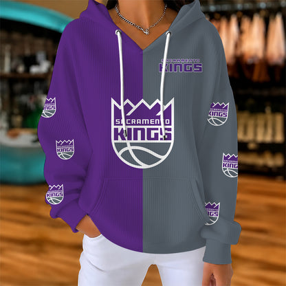 [HOT DEAL] NEW CUSTOMIZED NBA16 SKI SACRAMENTO KINGS  RIBBED HOODIE & SWEATSHIRT
