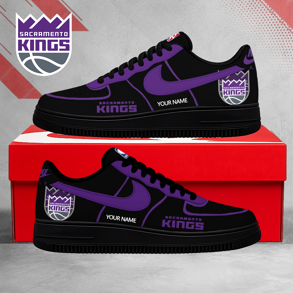 LIMITED EDITION - NEW CUSTOMIZED NBA16 SKI SACRAMENTO KINGS AF1 SNEAKERS
