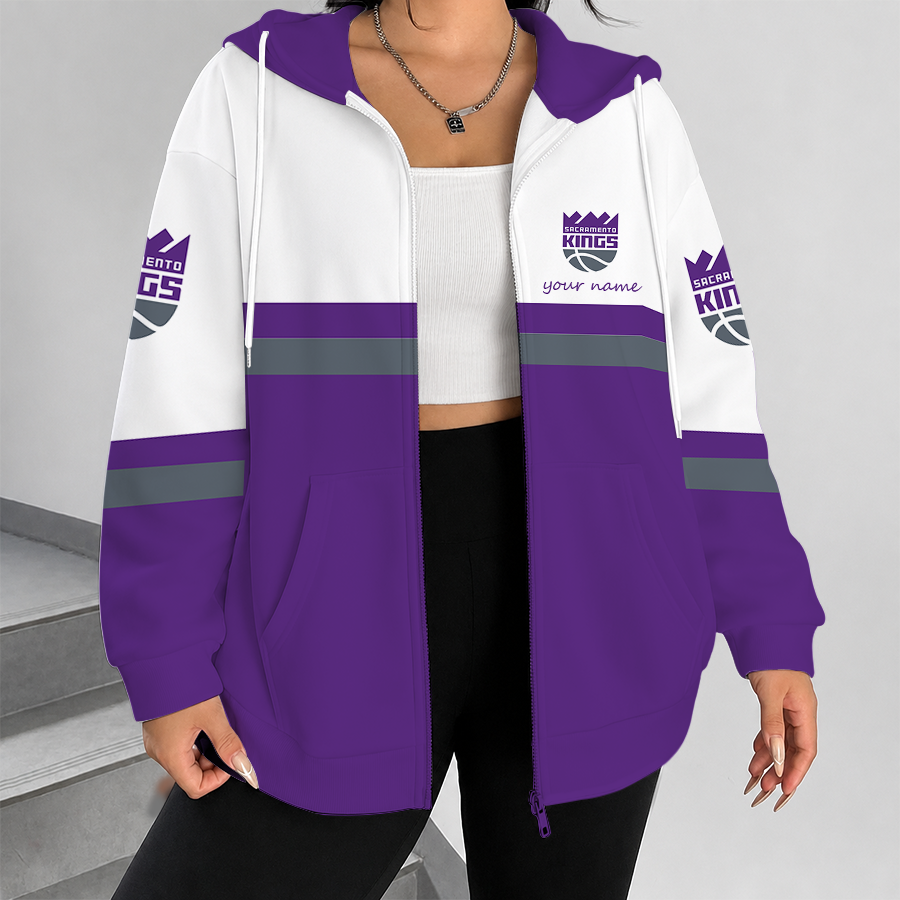 [HOT DEAL] NEW CUSTOMIZED NBA16 SKI SACRAMENTO KINGS ZIP HOODIE
