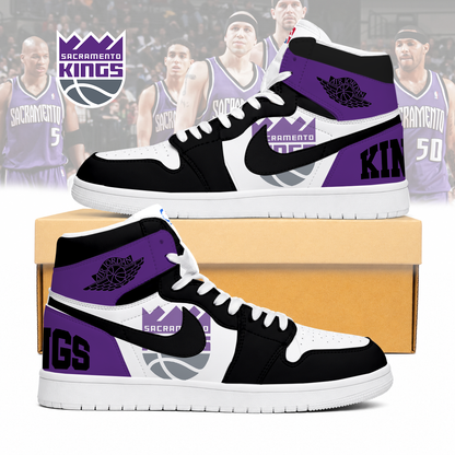 LIMITED EDITION - NEW CUSTOMIZED NBA16 SKI SACRAMENTO KINGS AIR JORDAN SNEAKERS