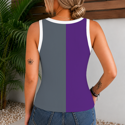 [HOT DEAL] NEW CUSTOMIZED NBA16 SKI SACRAMENTO KINGS WOMEN'S V-NECK TANK TOP