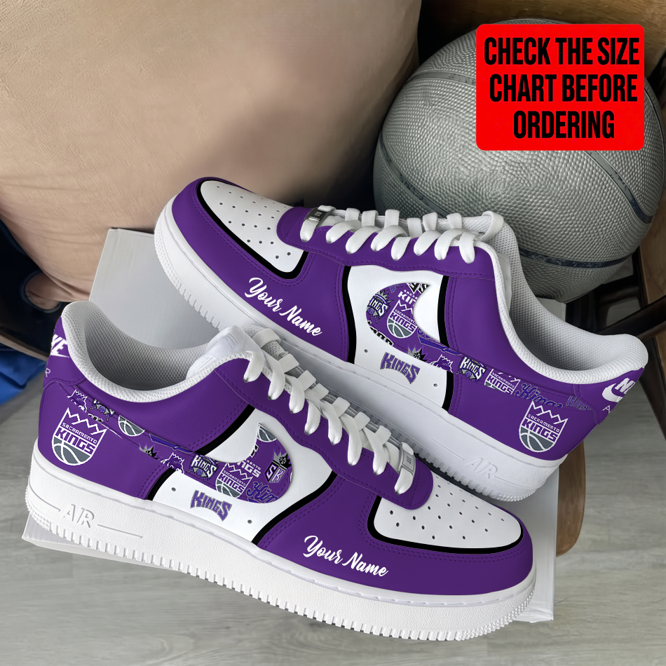 LIMITED EDITION - NEW CUSTOMIZED NBA16 SKI SACRAMENTO KINGS AF1 SHOES