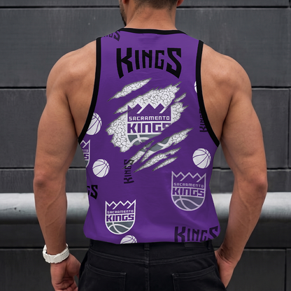 LIMITED EDITION - NEW CUSTOMIZED NBA16 SKI SACRAMENTO KINGS UNISEX TANK TOP