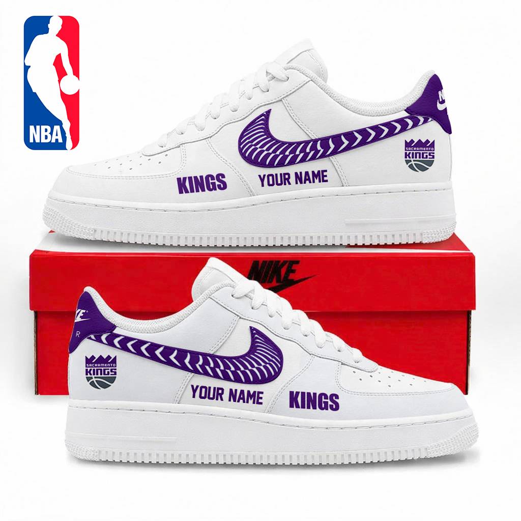 LIMITED EDITION - NEW CUSTOMIZED NBA16 SKI SACRAMENTO KINGS AF1 SNEAKERS
