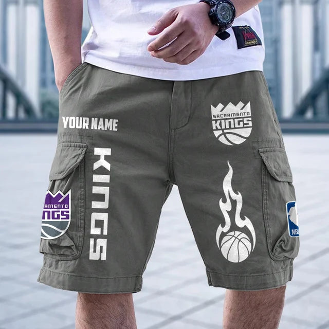 [HOT DEAL] NEW CUSTOMIZED NBA16 SKI SACRAMENTO KINGS CARGO SHORTS
