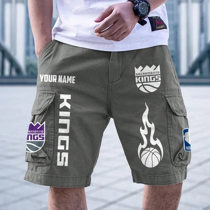 [HOT DEAL] NEW CUSTOMIZED NBA16 SKI SACRAMENTO KINGS CARGO SHORTS