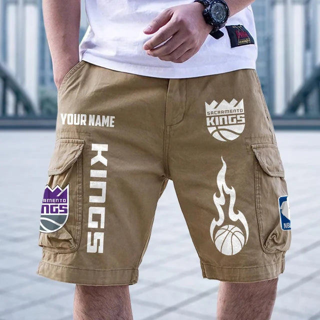 [HOT DEAL] NEW CUSTOMIZED NBA16 SKI SACRAMENTO KINGS CARGO SHORTS
