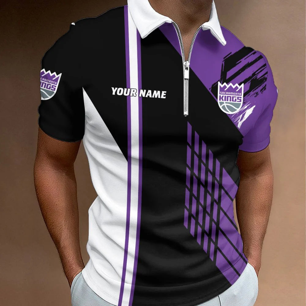 LIMITED EDITION - NEW CUSTOMIZED NBA16 SKI SACRAMENTO KINGS POLO SHIRT, ZIP POLO SHIRT & T-SHIRTS
